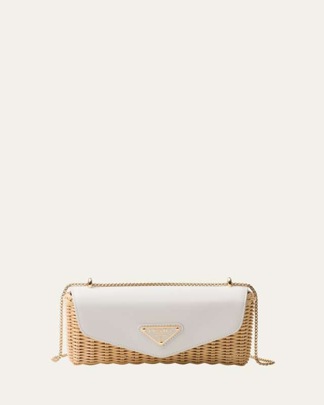 Raffia Wicker Mini Pouch Shoulder Bag